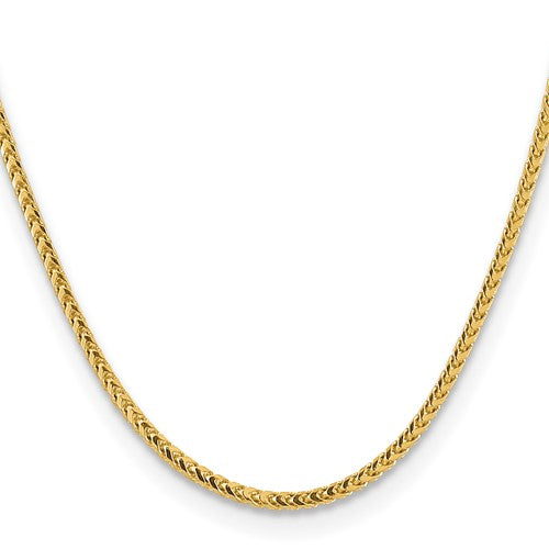 14K Gold Chain - Mens Solid Franco Chain