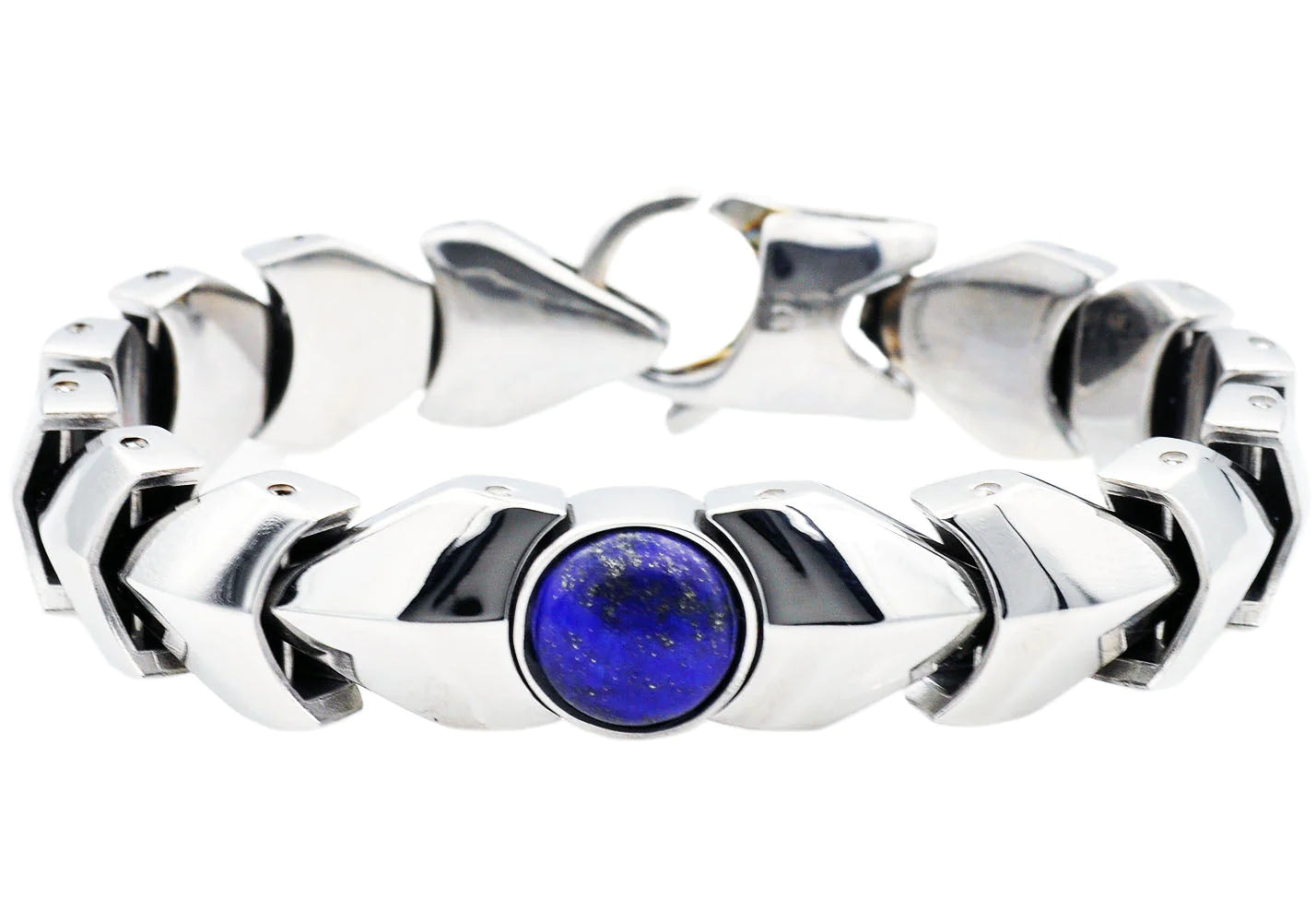 Lapis Lazuli Stainless Steel Bracelet