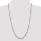White Gold Chain - Mens Solid Rope Chain 14K Gold