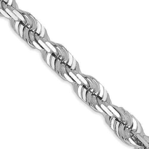 Gold Chain - Solid Rope Chain 10K White Gold