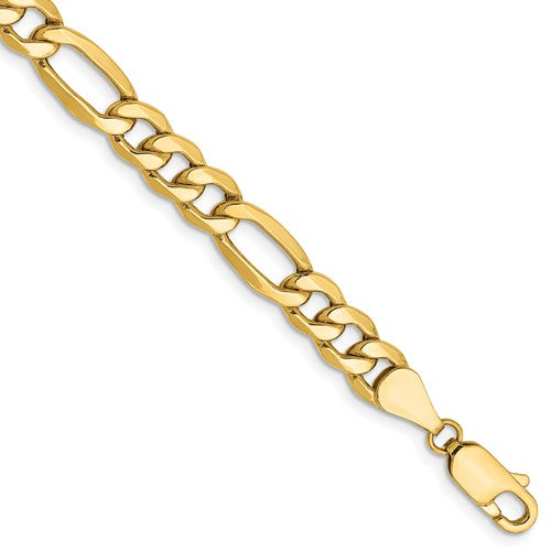Gold Figaro Bracelet Hollow - 10K Gold Bracelet