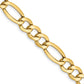 Gold Chain - Mens Solid Figaro Chain 10k Gold