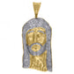 10kt Two-Tone Gold Mens Religious Jesus Charm Pendant