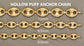Hollow Mens Puff Bracelet 10K Yellow Gold
