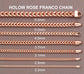 10K Rose Gold Chain - Hollow Rose Franco Chain