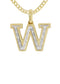 10k Yellow Gold Diamond Pendant Letter "W"