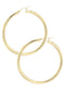 10K Gold Plain Hoop Hoop Earrings | Customizable Size