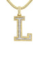 10k Yellow Gold Diamond Pendant Letter "L"