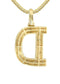 10k Yellow Gold Diamond Pendant Letter "D"