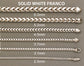 White Gold Chain - Mens Solid Franco Chain 14K White Gold