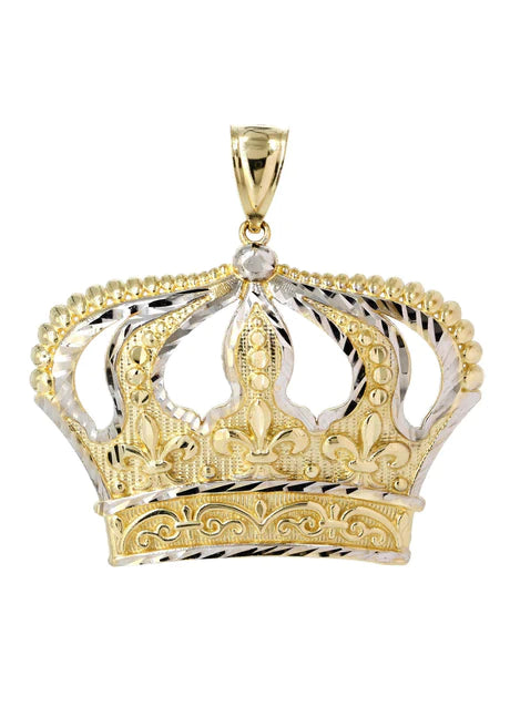 Big Crown 10K Yellow Gold Pendant. | 9.5 Grams