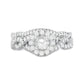 14K Two-Tone Gold Round Diamond Bridal Wedding Ring Set 1 CT-TW (CERTIFIED)