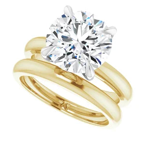 14KT Yellow Gold Round Solitaire Engagement Ring