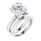 14KT White Gold Round Solitaire Engagement Ring