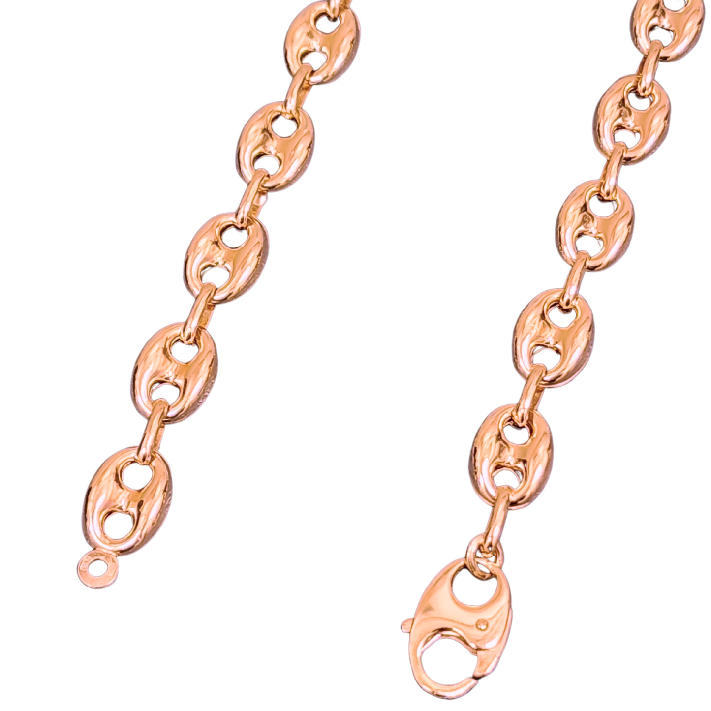 10K Rose Gold Chain Hollow Puff