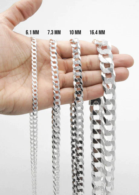 Silver Chains - Mens White Chain / Figaro Chain