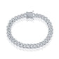 Sterling Silver 8MM Monaco Cuban Chain With Cz