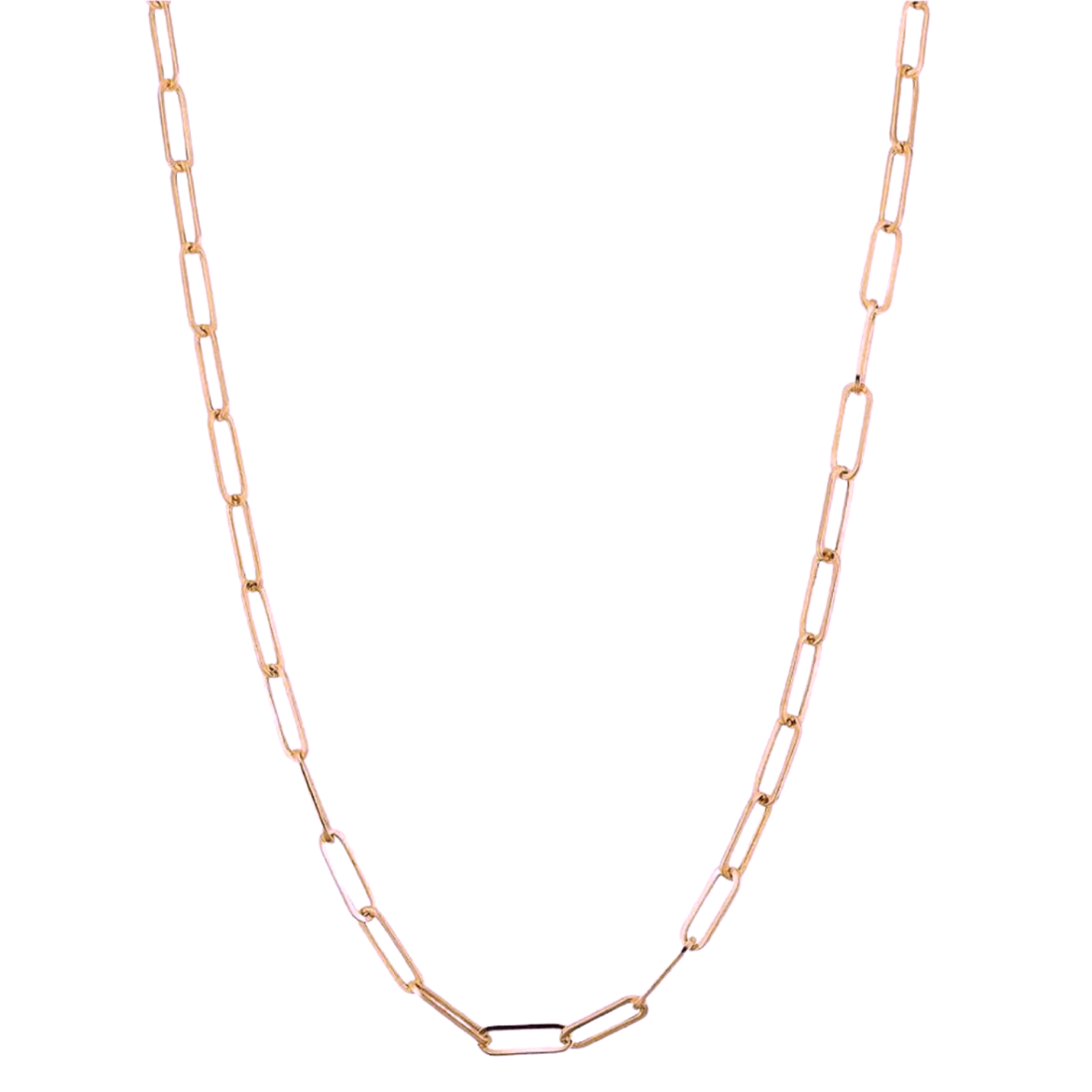 Paper Clip Chain - 10KT Rose Gold Chain