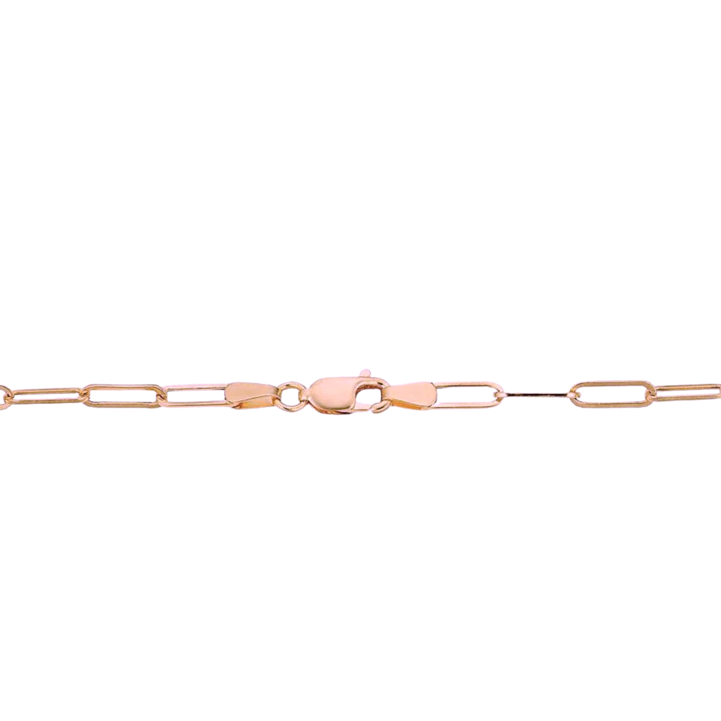 Paper Clip Chain - 10KT Rose Gold Chain