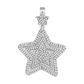 Men's Round Diamond Concentric Star Charm Pendant in 10KT Gold