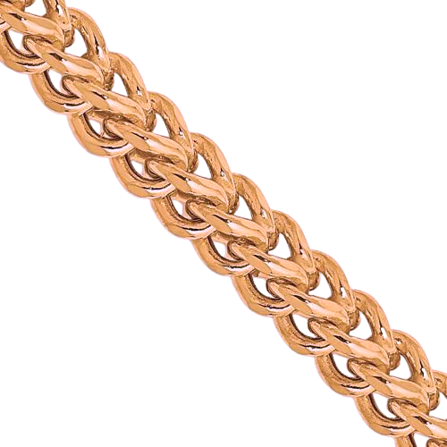 10K Rose Gold Chain - Hollow Rose Franco Chain