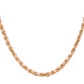10k Rose Gold Chain - Solid Rope Chain