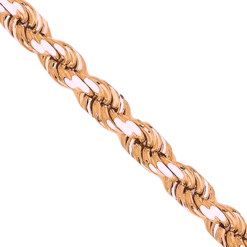 14K Rose Gold Chain - Solid Rope Chain