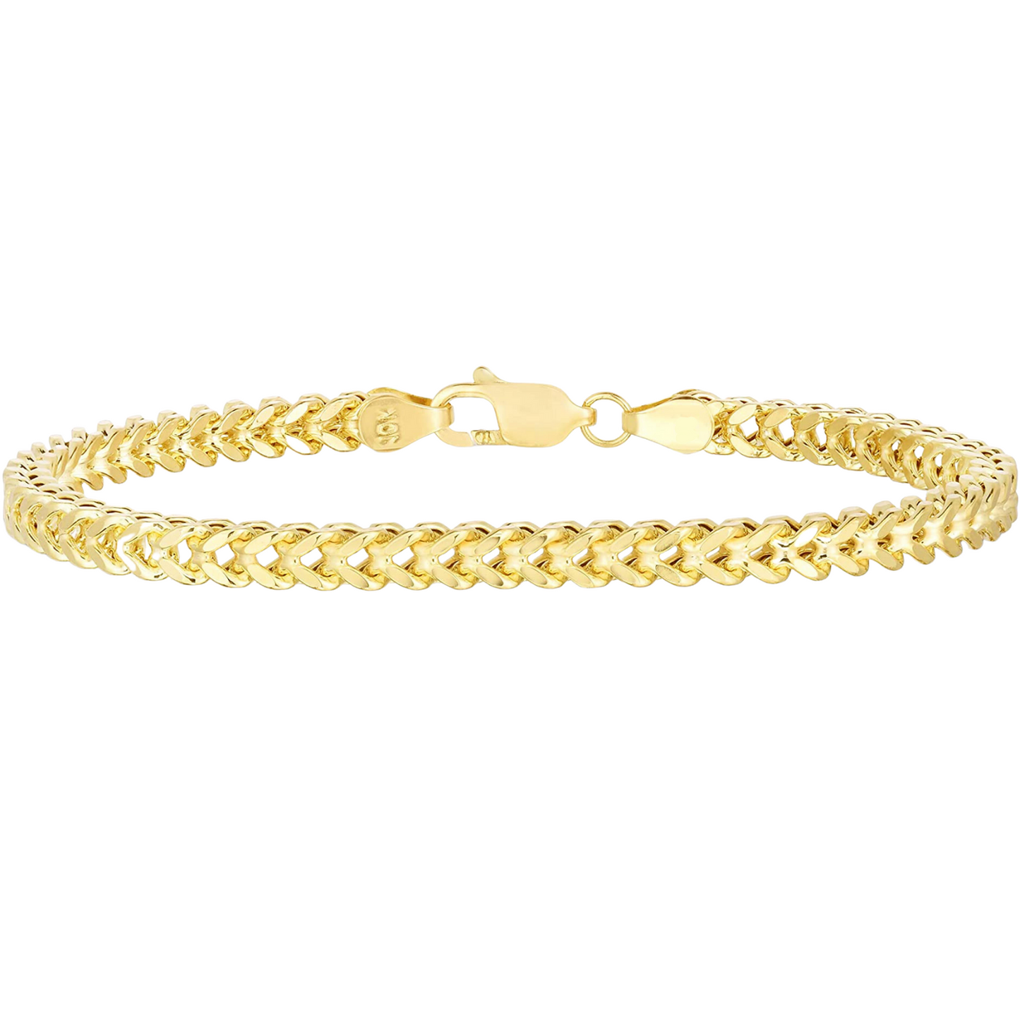 Gold Franco Bracelet Hollow- 10K Gold Bracelet