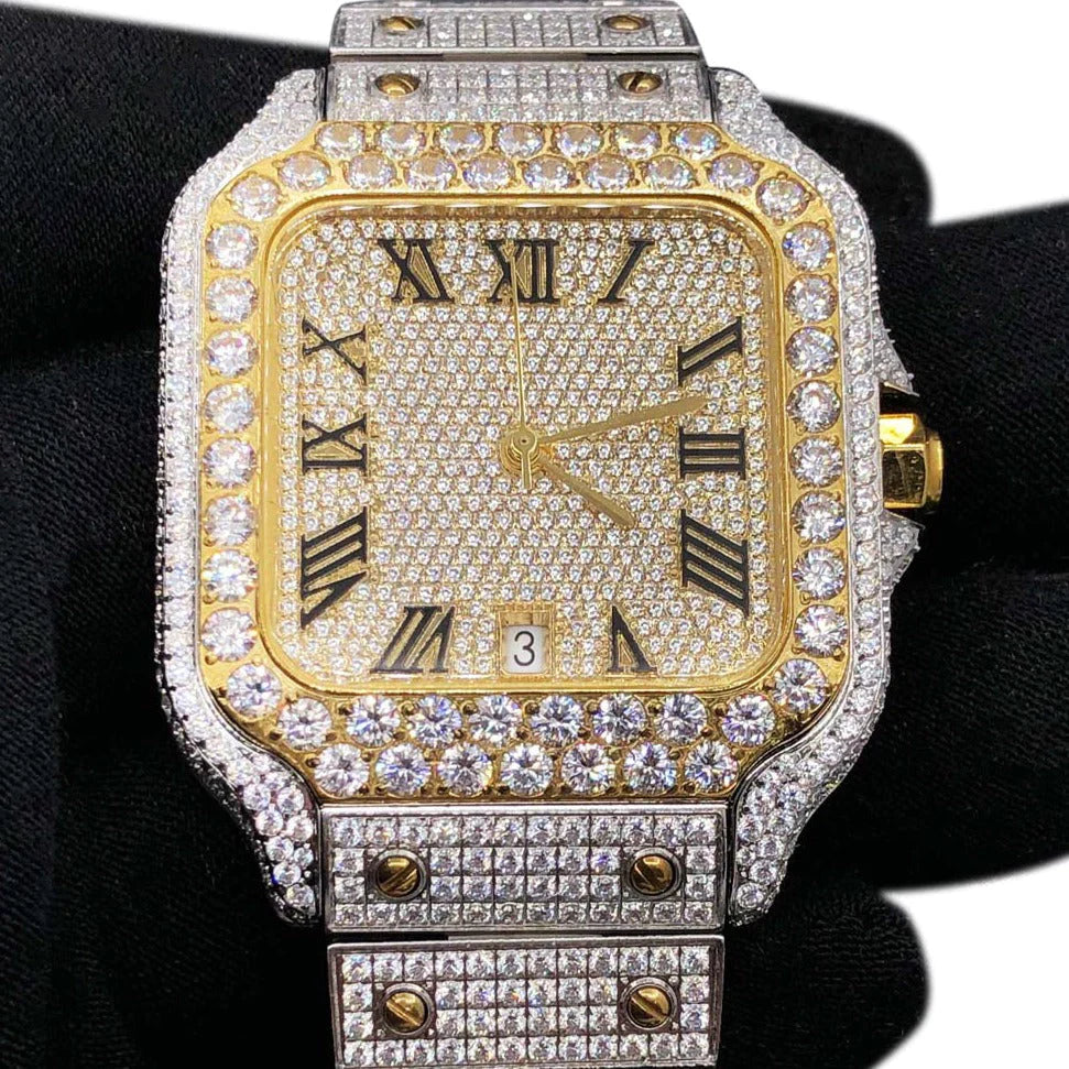Moissanite Bust Down 20ct-tw Millionaire Watch – PAPA JEWELS