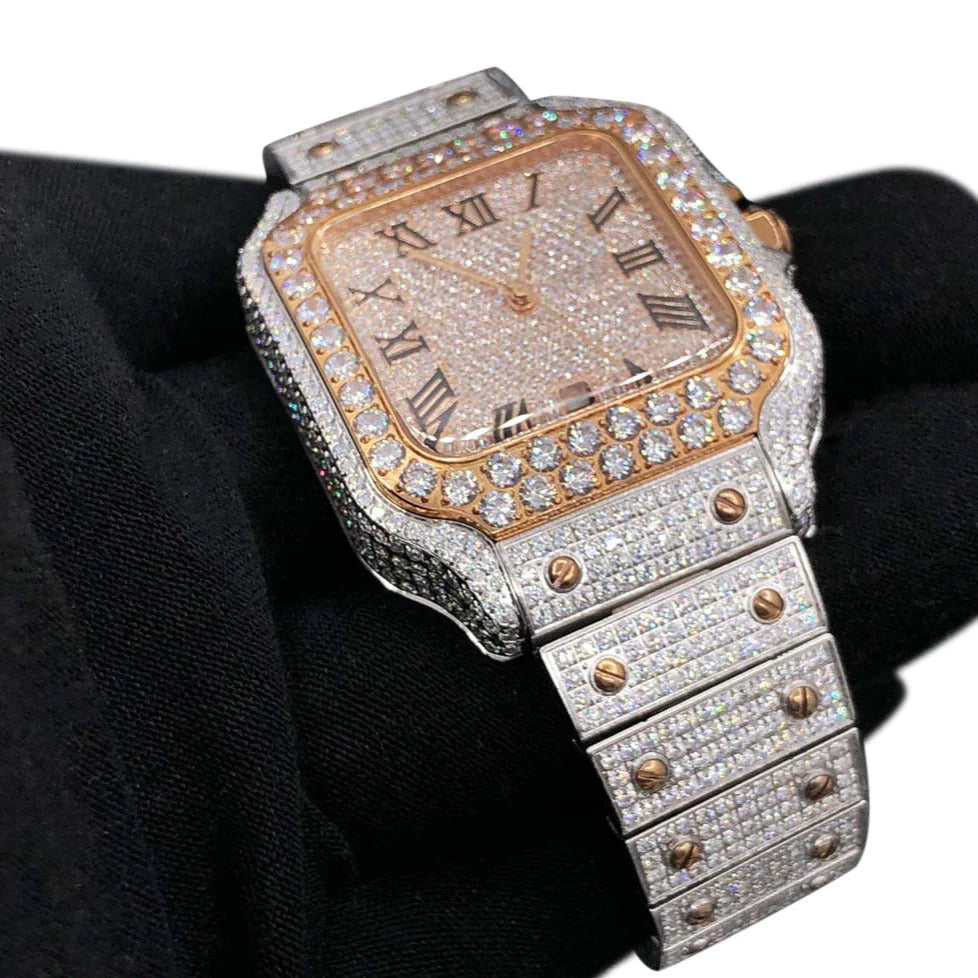 Moissanite Bust Down 20ct-tw Millionaire Watch