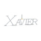 Mens Round Diamond XAVIER Name Letter Charm Pendant In 10KT Yellow Gold