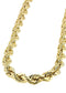 14K Yellow Gold Chain - Hollow Mens Rope Chain