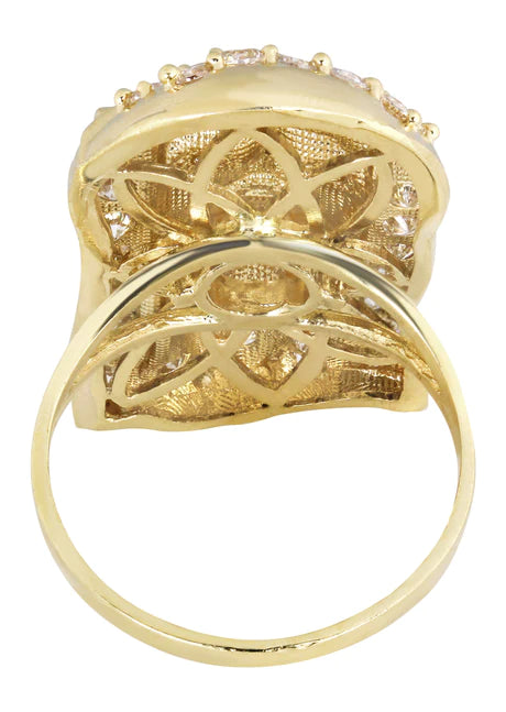 10K Yellow Gold Baguette Diamond Square Ring 1-1/5 CT-TW
